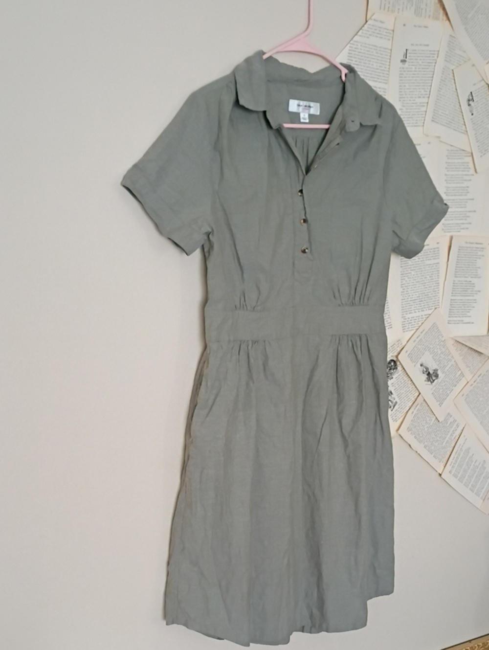 Isaac Mizrahi For Target 100% Cotton Sage Dress